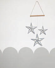 Load image into Gallery viewer, Wall Hanging - Triple Star In Denim Blue - Double pattern
