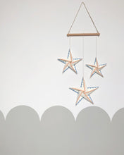 Load image into Gallery viewer, Wall Hanging - Triple Star In Blueberry and Peach
