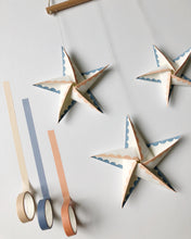 Load image into Gallery viewer, Wall Hanging - Triple Star In Blueberry and Peach
