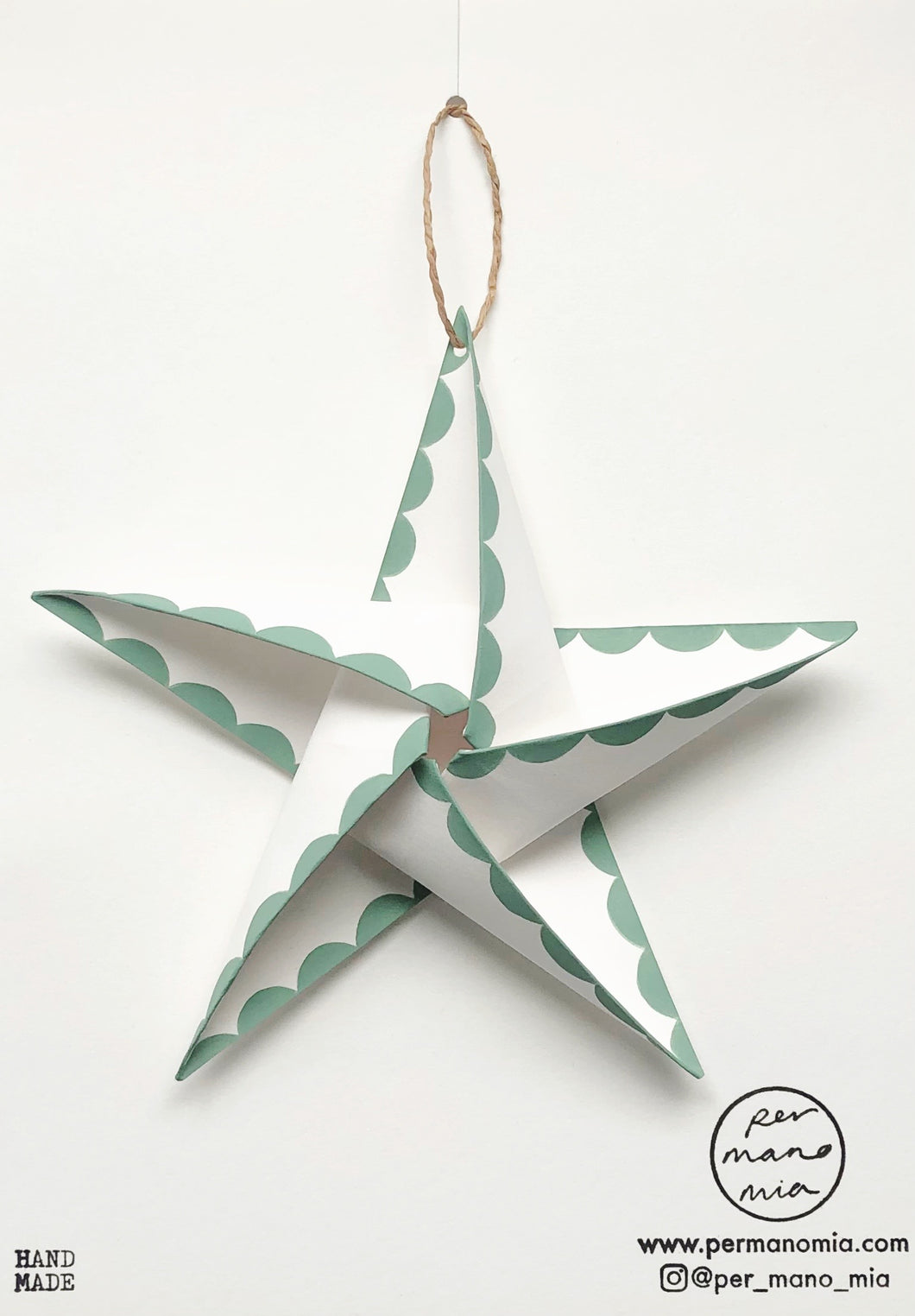 Large Hanging Star - Sea Foam