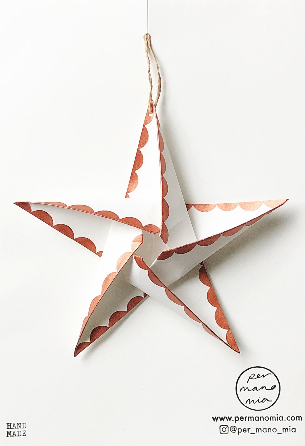 Large Hanging Star - Copper