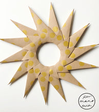 Load image into Gallery viewer, Gold Spot Starburst Paper Decorative Wreath
