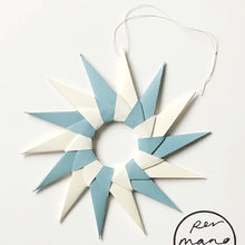 Load image into Gallery viewer, Set of 3 Starburst Hanging Decorations - Lagoon and Vanilla
