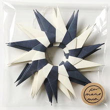 Load image into Gallery viewer, Set of 3 Starburst Hanging Decorations - Navy and Vanilla
