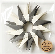 Load image into Gallery viewer, Set of 3 Starburst Hanging Decorations - Grey and Vanilla
