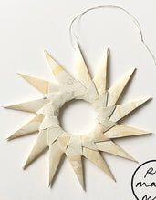 Load image into Gallery viewer, Set of 3 Starburst Hanging Decorations - Gold &amp; Silver Marble
