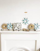 Load image into Gallery viewer, Set of 3 Starburst Hanging Decorations - Lagoon and Vanilla
