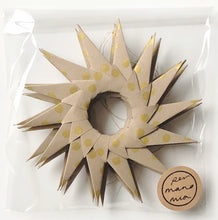 Load image into Gallery viewer, Set of 3 Starburst Hanging Decorations - Gold Spot
