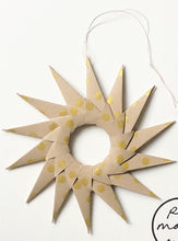 Load image into Gallery viewer, Set of 3 Starburst Hanging Decorations - Gold Spot
