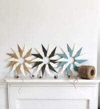 Load image into Gallery viewer, Lagoon and Vanilla Starburst Paper Decorative Wreath
