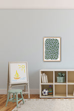 Load image into Gallery viewer, Mini Spots Abstract Print - Blue &amp; Green

